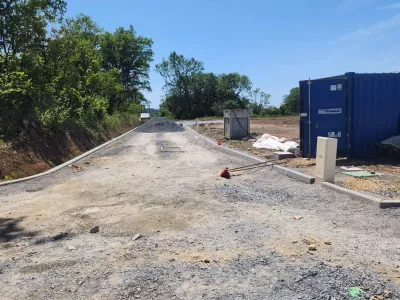 Travaux d'aménagement en cours d'achèvement